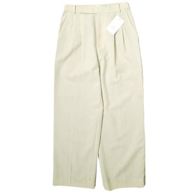 BEAUTY＆YOUTH UNITED ARROWS ビューティーアンドユース ツイル２タックワイドパンツ ウォッシャブル 1614-126-5491 S CREAM g16902 | 