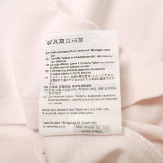 Acne Studios アクネストゥディオズ ポルトガル製 EXTORR LOGO RIB T-SHIRTS ロゴリブTシャツ FN-MN-TSHI000243 S Powder Pink 半袖 トップス【中古】【Acne Studios】 Acne Studios アクネストゥディオズ ポルトガル製 EXTORR LOGO RIB T