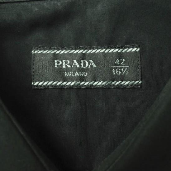 PRADA プラダ コットンタイプライターショートスリーブシャツ UCS137 R161 1LRQ 42(161/2) BLACK 半袖 トップス g17015 |  | 02
