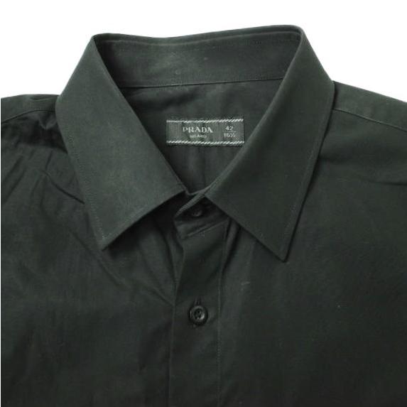 PRADA プラダ コットンタイプライターショートスリーブシャツ UCS137 R161 1LRQ 42(161/2) BLACK 半袖 トップス g17015 |  | 03