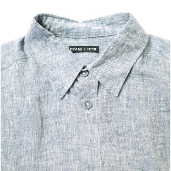 FRANK LEDER フランクリーダー ドイツ製 Switch Linen Shirt 袖切り替えリネンシャツ 0126018 S ブルー 長袖 ストライプ トップス g17034 |  | 03