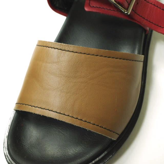 MARNI マルニ イタリア製 マルチカラー レザーストラップサンダル SAMR000501LV817 40(25-25.5cm) MOCA/RED シューズ g17044 |  | 05