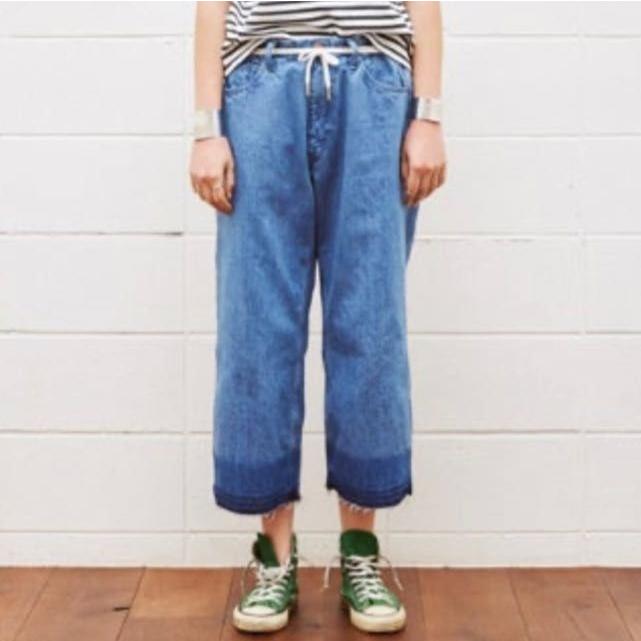 UNUSED アンユーズド 日本製 Cut Off 13oz Wide Denim カットオフワイドデニムパンツ UW0477 1 Light Indigo ジップフライ ジーンズ g17066 |  | 02