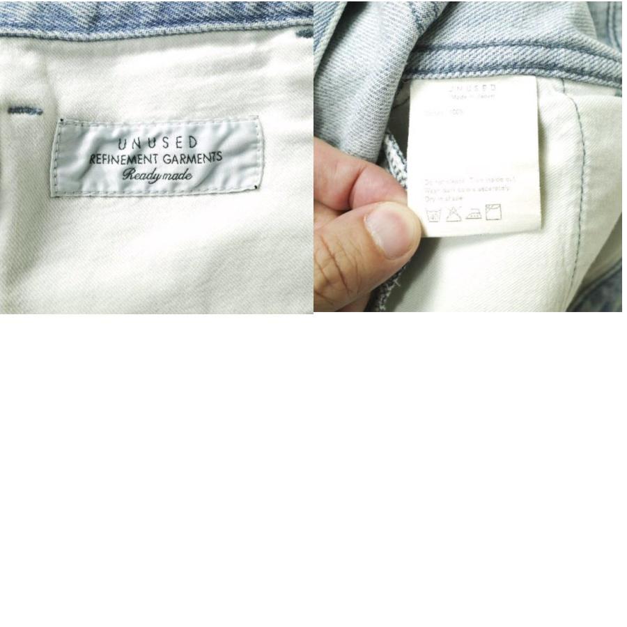 UNUSED アンユーズド 日本製 Cut Off 13oz Wide Denim カットオフワイドデニムパンツ UW0477 1 Light Indigo ジップフライ ジーンズ g17066 |  | 09