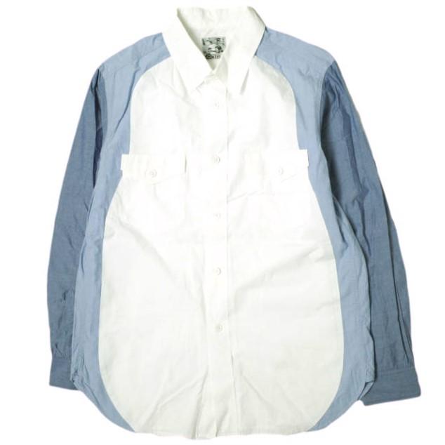 SPLOTCH of ink スプロッチオブインク 日本製 Gradation Shirts グラデーションシャツ L WHITE/BLUE 長袖 トップス g17105 | 