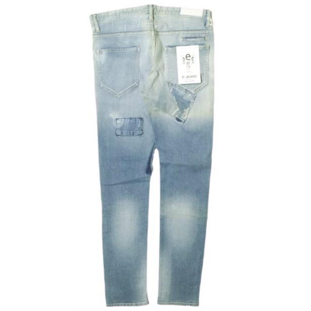 新品 e JEANS イージーンズ SEA HORSE SLIM 岡山児島 ダメージ＆リペアパッチ ストレッチスリムデニムパンツ e-801 3 定価38,500円 g17266 |  | 01