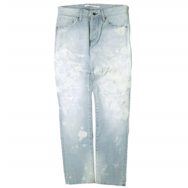 新品 e JEANS イージーンズ BIG BELLY STRAIGHT 岡山児島 リメイク＆ブリーチ加工 ストレッチスリムデニムパンツ e-805 1 定価33,000円 | 