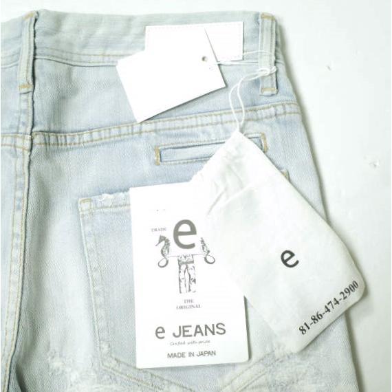 新品 e JEANS イージーンズ BIG BELLY STRAIGHT 岡山児島 リメイク＆ブリーチ加工 ストレッチスリムデニムパンツ e-805 1 定価33,000円 |  | 02