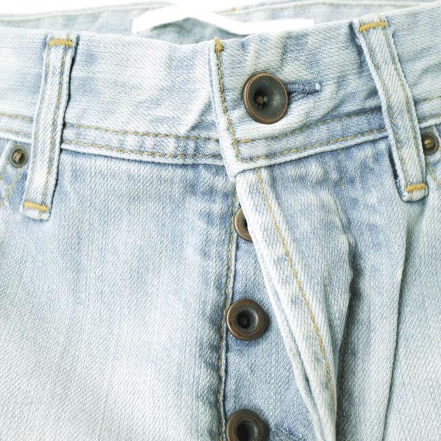 新品 e JEANS イージーンズ BIG BELLY STRAIGHT 岡山児島 リメイク＆ブリーチ加工 ストレッチスリムデニムパンツ e-805 1 定価33,000円 |  | 03