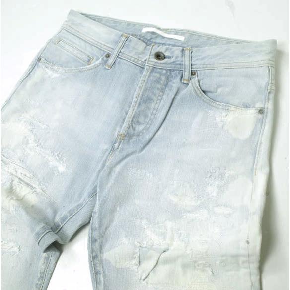 新品 e JEANS イージーンズ BIG BELLY STRAIGHT 岡山児島 リメイク＆ブリーチ加工 ストレッチスリムデニムパンツ e-805 1 定価33,000円 |  | 04