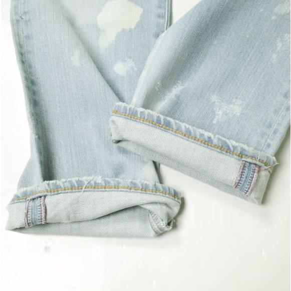 新品 e JEANS イージーンズ BIG BELLY STRAIGHT 岡山児島 リメイク＆ブリーチ加工 ストレッチスリムデニムパンツ e-805 1 定価33,000円 |  | 08