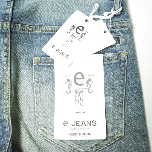 新品 e JEANS イージーンズ PAINT STRETCH SLIM 岡山児島 ペイント＆リペア加工 ストレッチスリムデニムパンツ e801-008 0 定価38,500円 |  | 02
