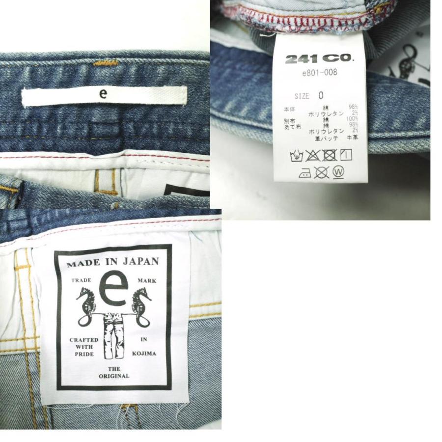 新品 e JEANS イージーンズ PAINT STRETCH SLIM 岡山児島 ペイント＆リペア加工 ストレッチスリムデニムパンツ e801-008 0 定価38,500円 |  | 09
