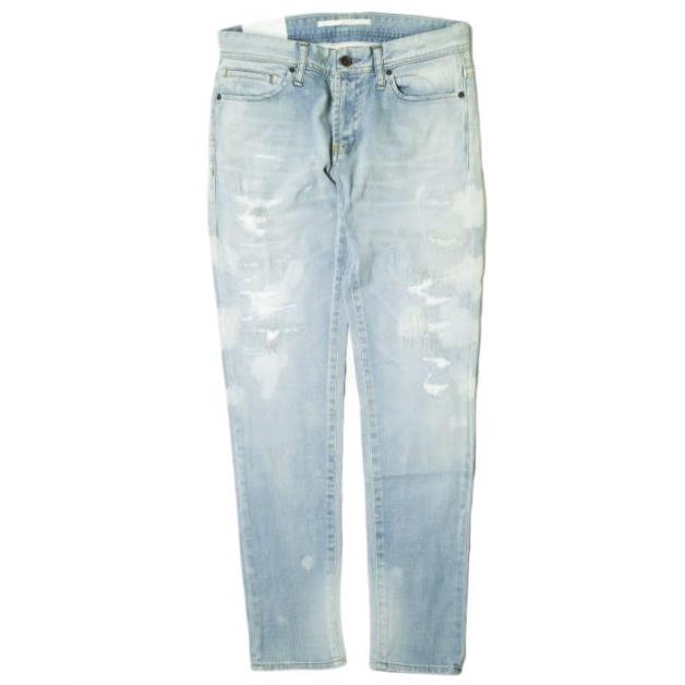 新品 e JEANS イージーンズ SEA HORSE BOY'S TAPERED 岡山児島 リペア加工ストレッチスリムテーパードデニムパンツ e-L805 24 定価36,300円 | 