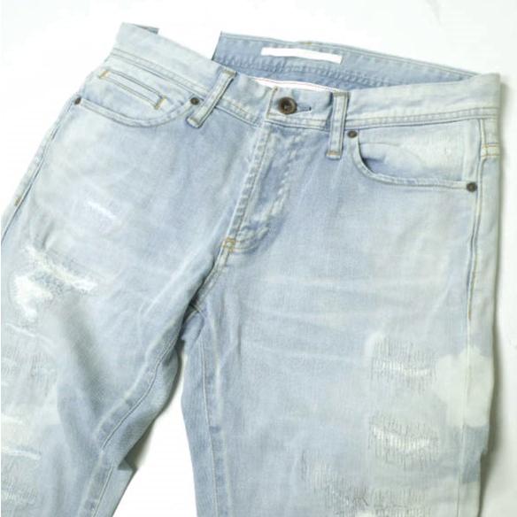 新品 e JEANS イージーンズ SEA HORSE BOY'S TAPERED 岡山児島 リペア加工ストレッチスリムテーパードデニムパンツ e-L805 24 定価36,300円 |  | 04