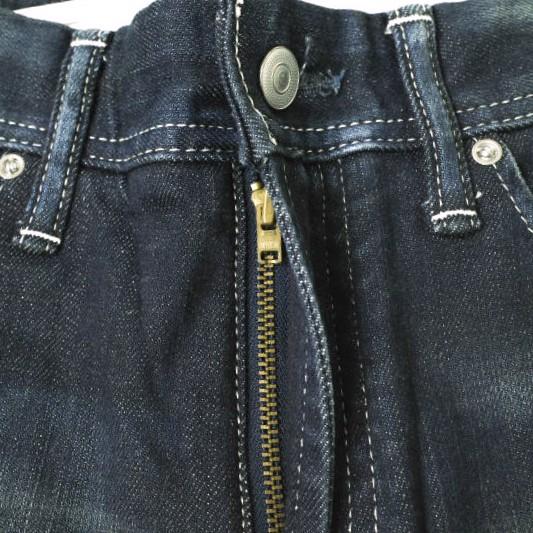 新品 e JEANS イージーンズ e-801 SLIM STRETCH 岡山児島 ダメージ＆ペイント加工 スリムストレッチデニムパンツ 0 DARK BLUE 定価35,200円 |  | 04