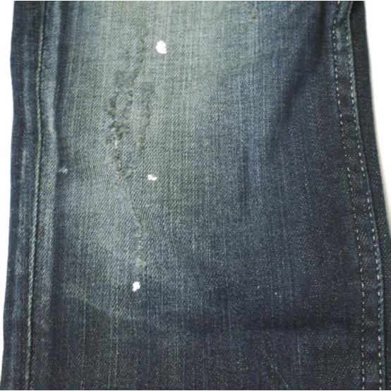 新品 e JEANS イージーンズ e-801 SLIM STRETCH 岡山児島 ダメージ＆ペイント加工 スリムストレッチデニムパンツ 0 DARK BLUE 定価35,200円 |  | 05
