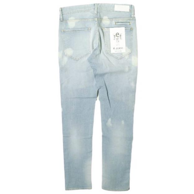 新品 e JEANS イージーンズ TAPERED 岡山児島 リペア＆ブリーチ加工 テーパードデニムパンツ e-L805-039 25 azure blue 定価36,300円 |  | 01