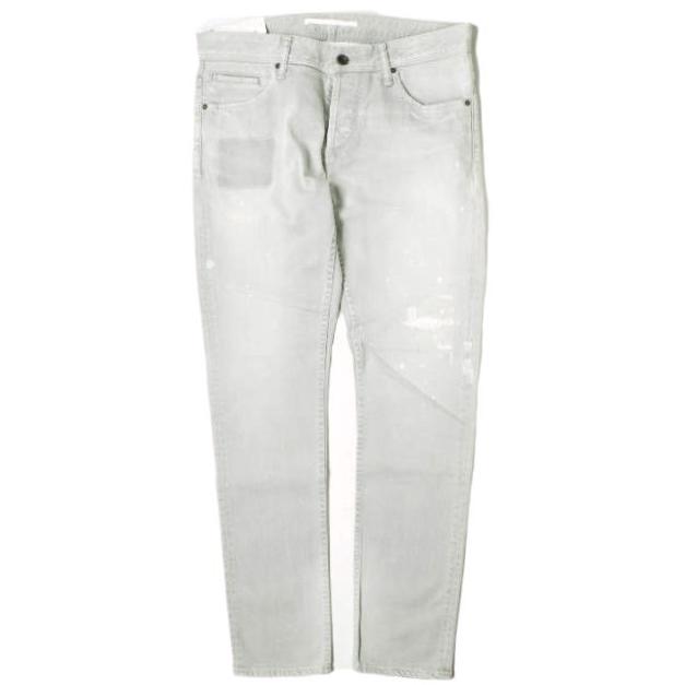 新品 e JEANS イージーンズ 日本製 岡山児島 ダメージ＆ペイント加工 スキニーデニムパンツ e-801G 4 A.GRAY スリム 定価35,200円 g17303 | 