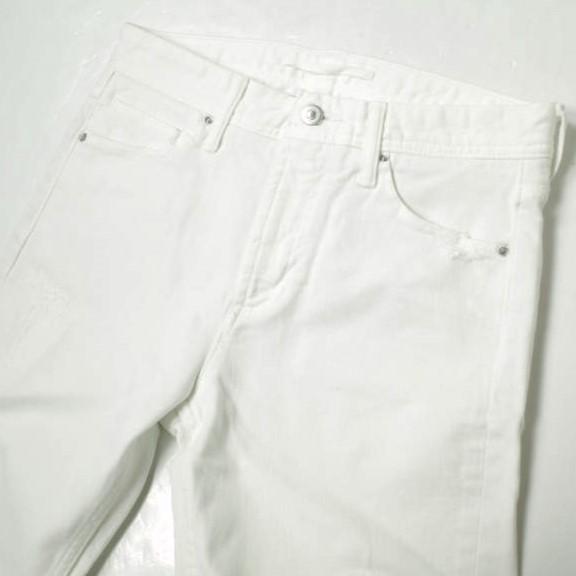 新品 e JEANS イージーンズ SLIM STRAIGHT 岡山児島 ダメージ加工 スキニーデニムパンツ 171100801 23inch WHITE 定価34,100円 g17309 |  | 03