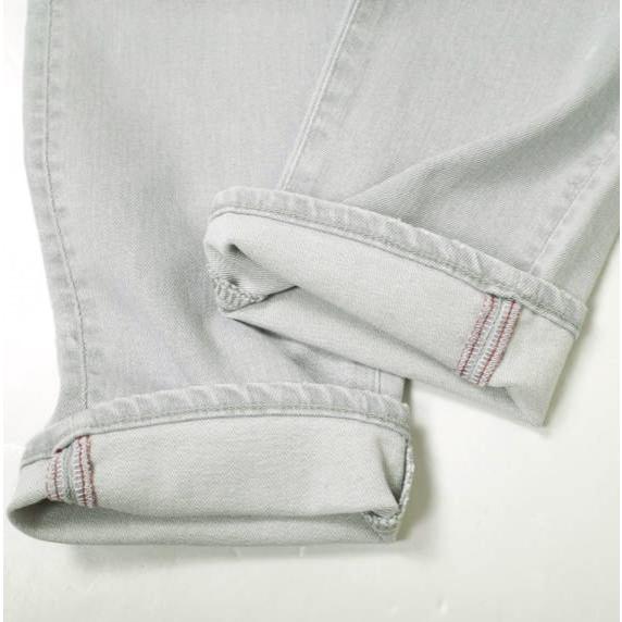 新品 e JEANS イージーンズ TAPERED 岡山児島 ダメージ加工 ストレッチテーパードデニムパンツ e-L805-063 26inch Sky Gray 定価26,400円 |  | 08