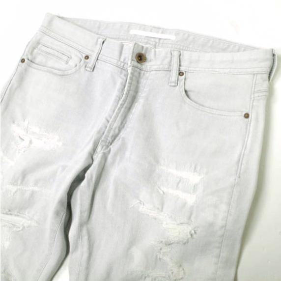 新品 e JEANS イージーンズ TAPERED 岡山児島 クラッシュ加工 テーパードデニムパンツ e-L805-065 27 Azure Gray 定価36,300円 g17333 |  | 03