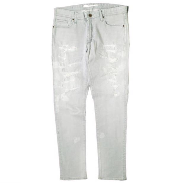 新品 e JEANS イージーンズ TAPERED 岡山児島 クラッシュ加工 テーパードデニムパンツ e-L805-065 27 Azure Gray 定価36,300円 g17334 | 