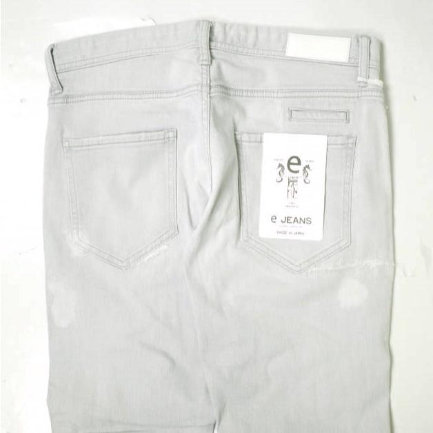 新品 e JEANS イージーンズ TAPERED 岡山児島 クラッシュ加工 テーパードデニムパンツ e-L805-065 27 Azure Gray 定価36,300円 g17334 |  | 06