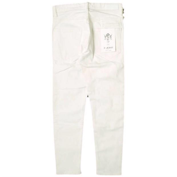 新品 e JEANS イージーンズ SLIM STRETCH 岡山児島 汚れ＆リペア加工 スリムストレッチデニムパンツ e701-002 0 WHITE 定価36,300円 |  | 01