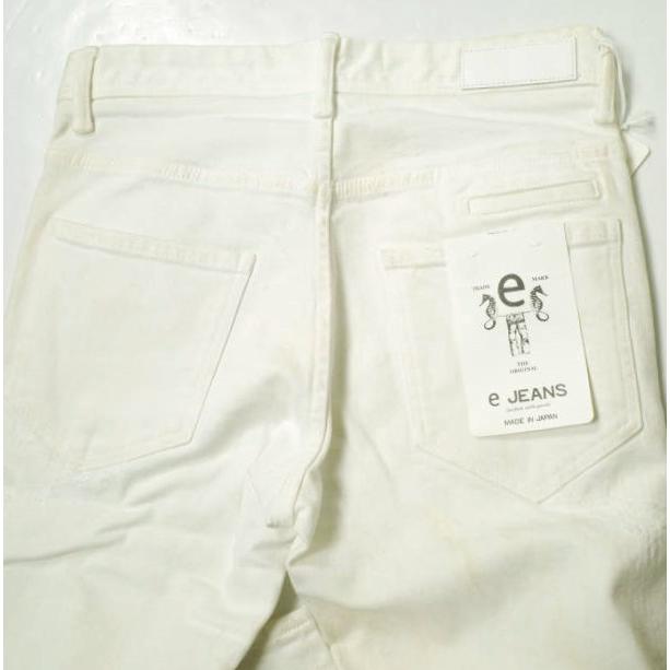 新品 e JEANS イージーンズ SLIM STRETCH 岡山児島 汚れ＆リペア加工 スリムストレッチデニムパンツ e701-002 0 WHITE 定価36,300円 |  | 06
