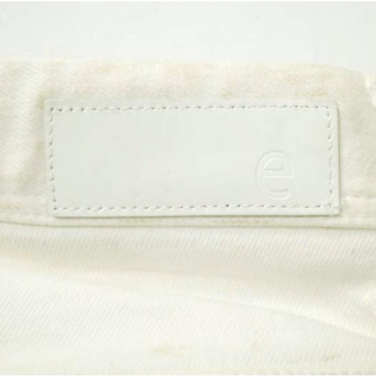 新品 e JEANS イージーンズ SLIM STRETCH 岡山児島 汚れ＆リペア加工 スリムストレッチデニムパンツ e701-002 0 WHITE 定価36,300円 |  | 08
