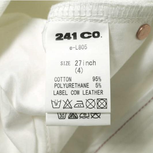 e JEANS イージーンズ 日本製 岡山児島 ストレッチテーパードホワイトデニムパンツ e-L805 27inch(4) WHITE ジーンズ g17358 |  | 06