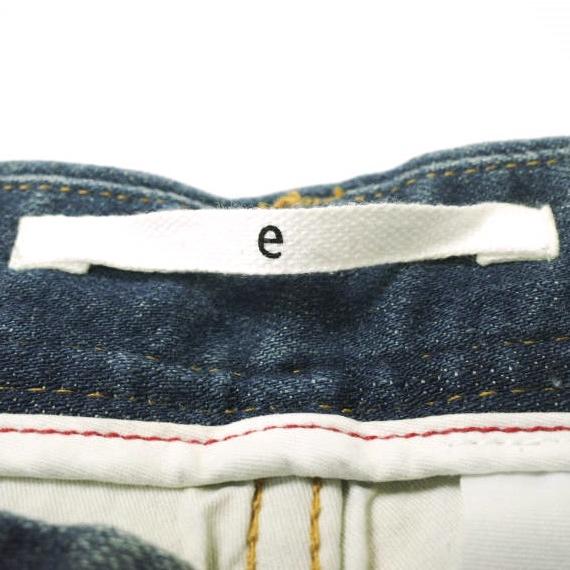 新品 e JEANS イージーンズ STRETCH SLIM 岡山児島 襤褸パッチワークストレッチスリムデニムパンツ e801-028 0 定価59,500円 g17376 |  | 09