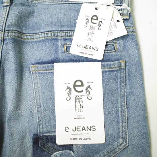 新品 e JEANS イージーンズ 日本製 SLIM 岡山児島 ダメージ＆リペアパッチ ストレッチスリムデニムパンツ 171200901 3 定価38,500円 g17392 |  | 02