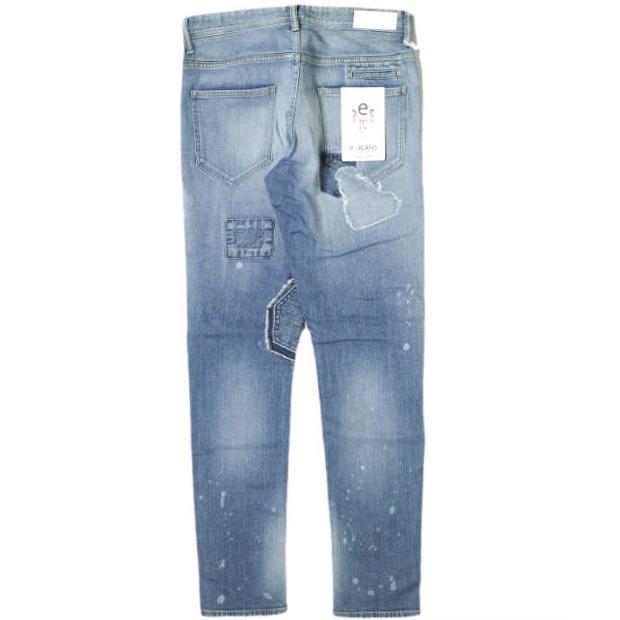 新品 e JEANS イージーンズ 日本製 SLIM 岡山児島 ダメージ＆リペアパッチ ストレッチスリムデニムパンツ 171200901 0 定価38,500円 g17393 |  | 01