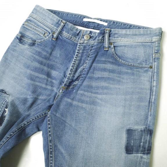 新品 e JEANS イージーンズ 日本製 SLIM 岡山児島 ダメージ＆リペアパッチ ストレッチスリムデニムパンツ 171200901 0 定価38,500円 g17393 |  | 03