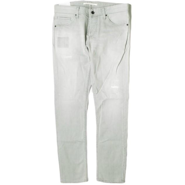 新品 e JEANS イージーンズ SEA HORSE SLIM 岡山児島 ダメージ加工 スキニーデニムパンツ e-801 4 Aqua Gray スリム 定価35,200円 g17404 | 