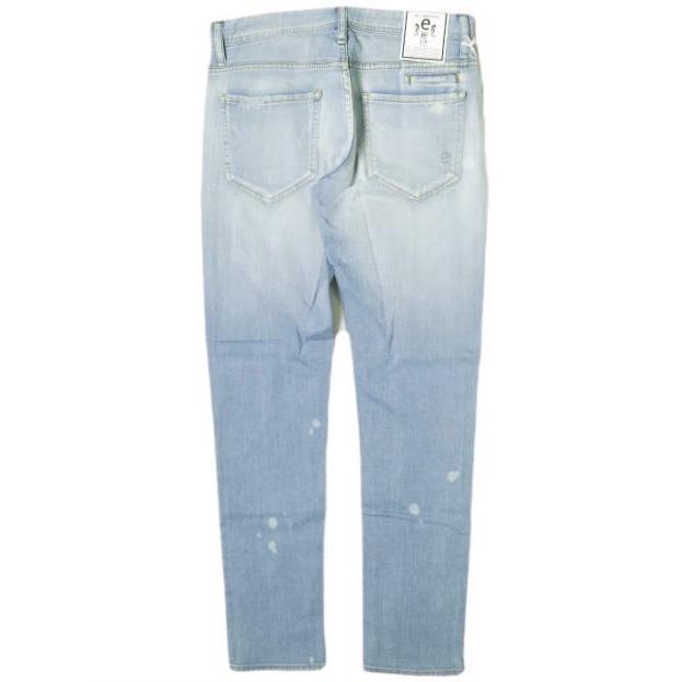 新品 e JEANS イージーンズ SEA HORSE BOY'S TAPERED 岡山児島 ストレッチテーパードデニムパンツ e-L805 25inch sky blue 定価26,400円 |  | 01