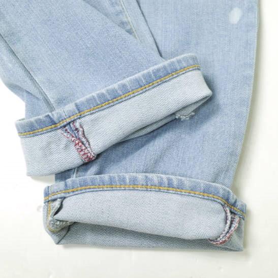 新品 e JEANS イージーンズ SEA HORSE BOY'S TAPERED 岡山児島 ストレッチテーパードデニムパンツ e-L805 25inch sky blue 定価26,400円 |  | 07