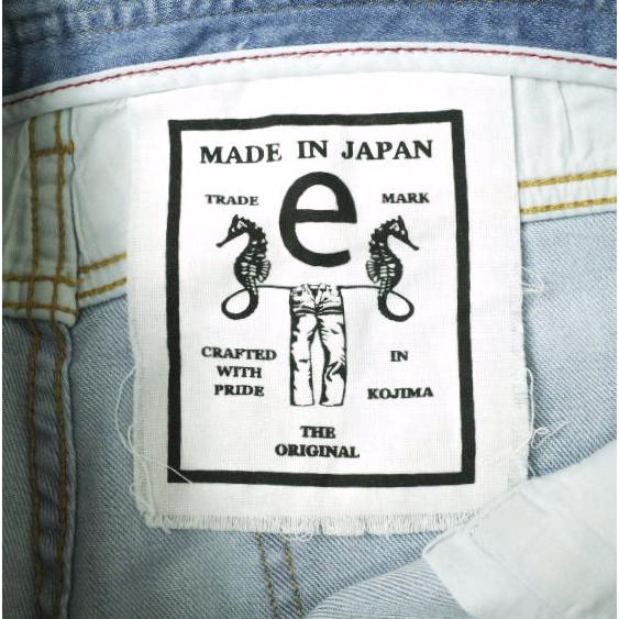 新品 e JEANS イージーンズ SEA HORSE BOY'S TAPERED 岡山児島 ストレッチテーパードデニムパンツ e-L805 25inch sky blue 定価26,400円 |  | 08