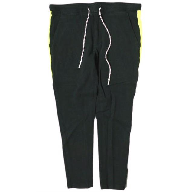 新品 e JEANS イージーンズ SUPER SLIM PANTS 岡山児島 サイドラインスーパースリムパンツ e820-001 2 BLACK/LIME スウェット 定価20,900円 | 