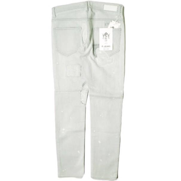 新品 e JEANS イージーンズ SLIM 岡山児島 ダメージ＆リペアパッチ加工 スキニーデニムパンツ 171201001 0 Gray 定価38,500円 g17444 |  | 01