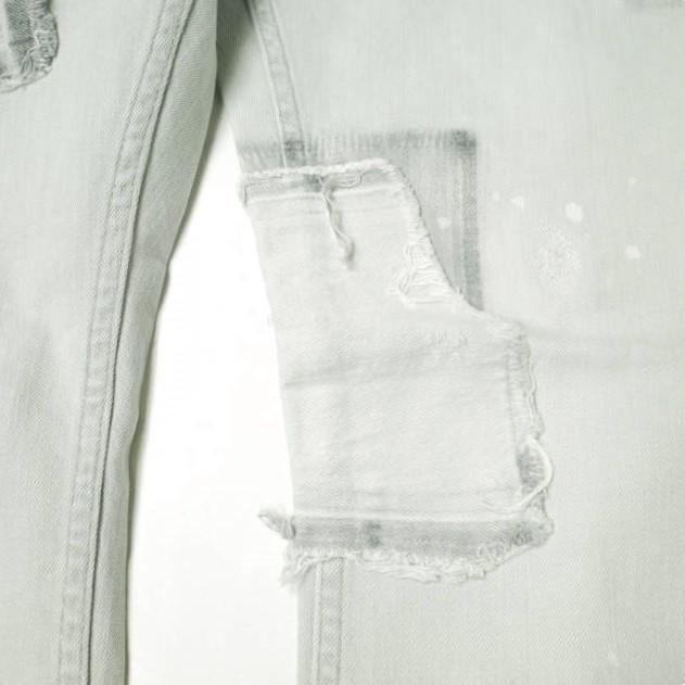 新品 e JEANS イージーンズ SLIM 岡山児島 ダメージ＆リペアパッチ加工 スキニーデニムパンツ 171201001 1 Gray 定価38,500円 g17446 |  | 05