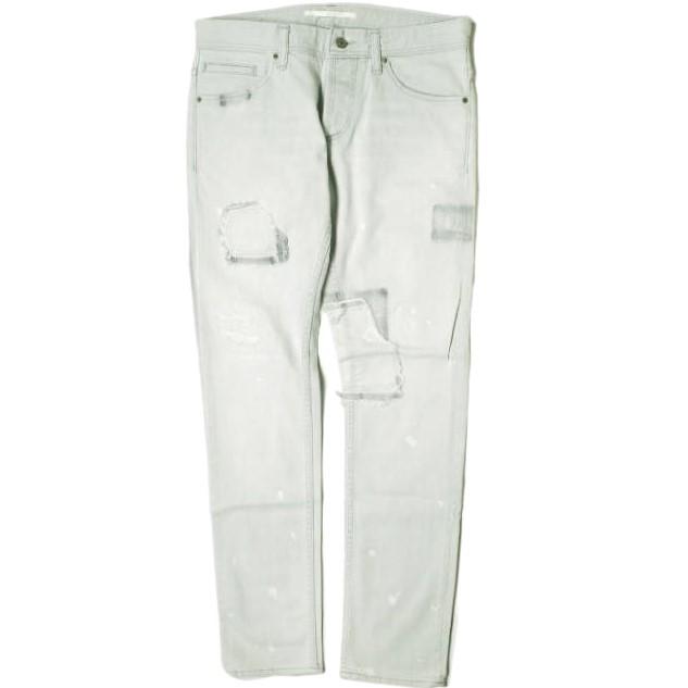 新品 e JEANS イージーンズ SLIM 岡山児島 ダメージ＆リペアパッチ加工 スキニーデニムパンツ 171201001 1 Gray 定価38,500円 g17449 | 