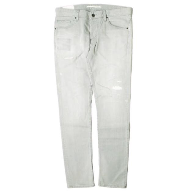 新品 e JEANS イージーンズ SEA HORSE SLIM 岡山児島 ダメージ＆ペイント加工スキニーデニムパンツ e-801 4 Aqua Gray 定価35,200円 g17453 | 