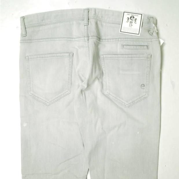 新品 e JEANS イージーンズ SEA HORSE SLIM 岡山児島 ダメージ＆ペイント加工スキニーデニムパンツ e-801 4 Aqua Gray 定価35,200円 g17453 |  | 06