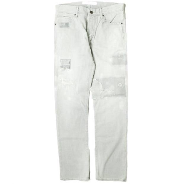 新品 e JEANS イージーンズ STRAIGHT 岡山児島 ダメージ＆リペア加工 ストレートデニムパンツ e-805-068 3 majolica gray 定価38,500円 | 