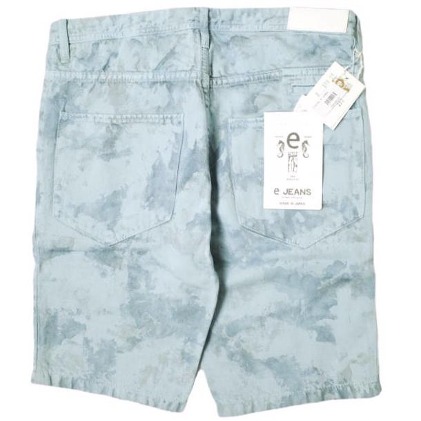 新品 e JEANS イージーンズ SHORT HEAD 岡山児島 カモフラージュ 綿麻 デニムショーツ e-HP802 2 Blue Camo ジーンズ 定価28,600円 g17469 |  | 01