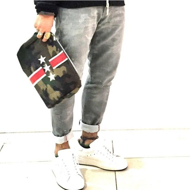 新品 e JEANS イージーンズ LONGSNOUT TWIST 岡山児島 ペイントカモフラージュジョグデニムパンツ e-802 2 Smoky Gray 定価35,200円 g17497 |  | 02