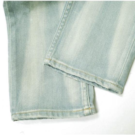 新品 e JEANS イージーンズ 岡山児島 ダメージ＆汚れ加工 ストレッチスリムデニムパンツ e-801 3 B.INDIGO ジーンズ 定価33,000円 g17545 |  | 07
